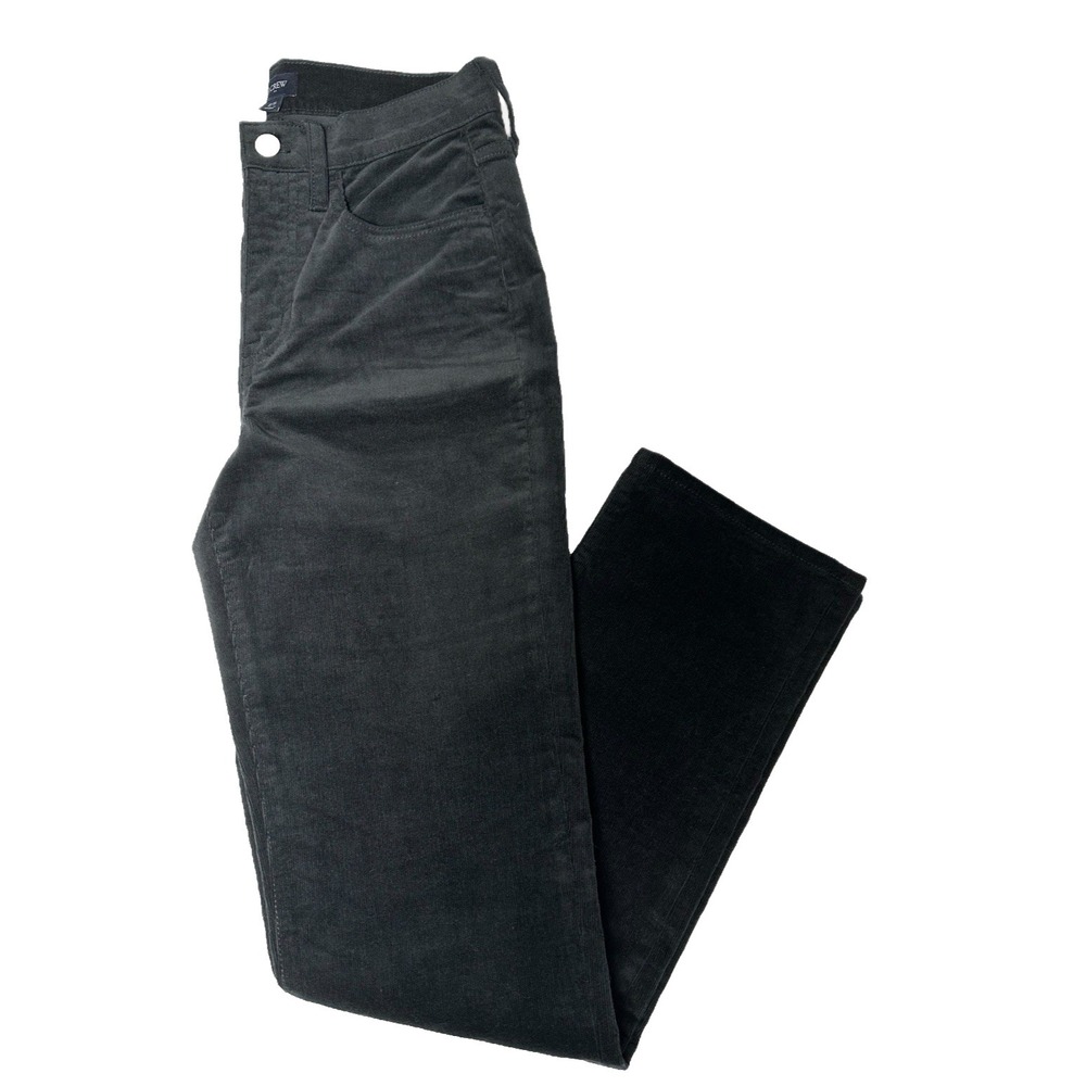 J.Crew -Black Corduroy Pants - Women's Size 25 Mid Rise Straight Leg Classic Fit